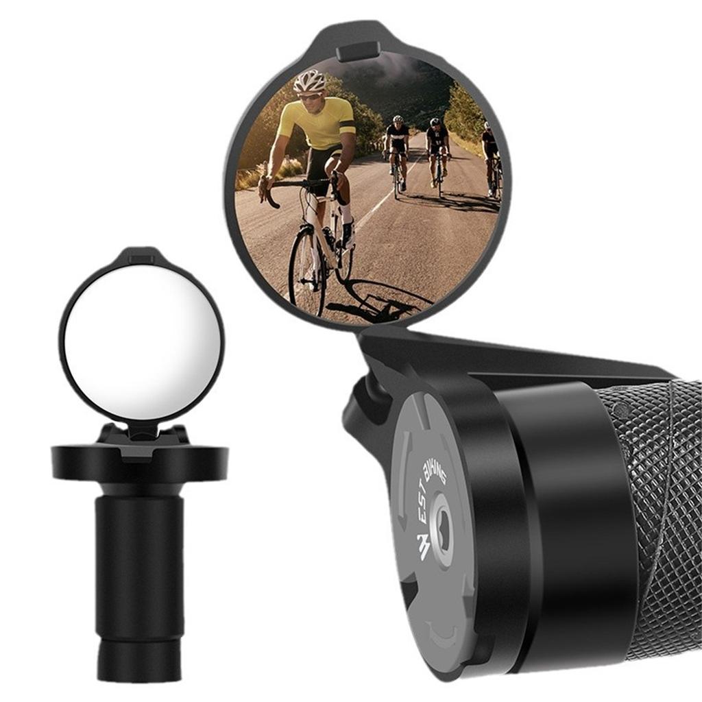 WEST BIKING Bicycle Handlebar Plug Rearview Mirror Road Handlebar Plug Convex Reflector Mountain Bike Equipment