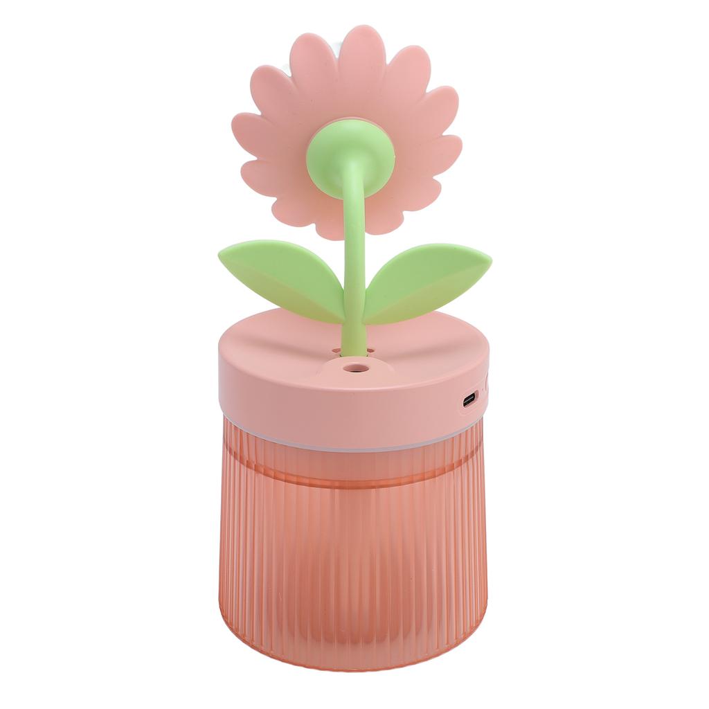 260ML Sonnenblumen-Desktop-Luftbefeuchter Buntes Umgebungslicht USB-Nebel-Diffusor Tragbarer Luftbefeuchter für