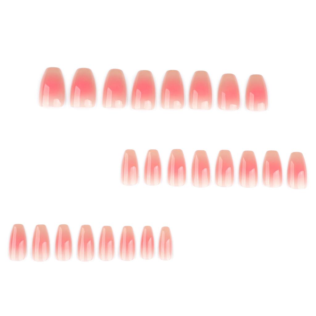 Xiaohongshu Simple Blush Press-On Short Ballet Nails for Autumn/Winter