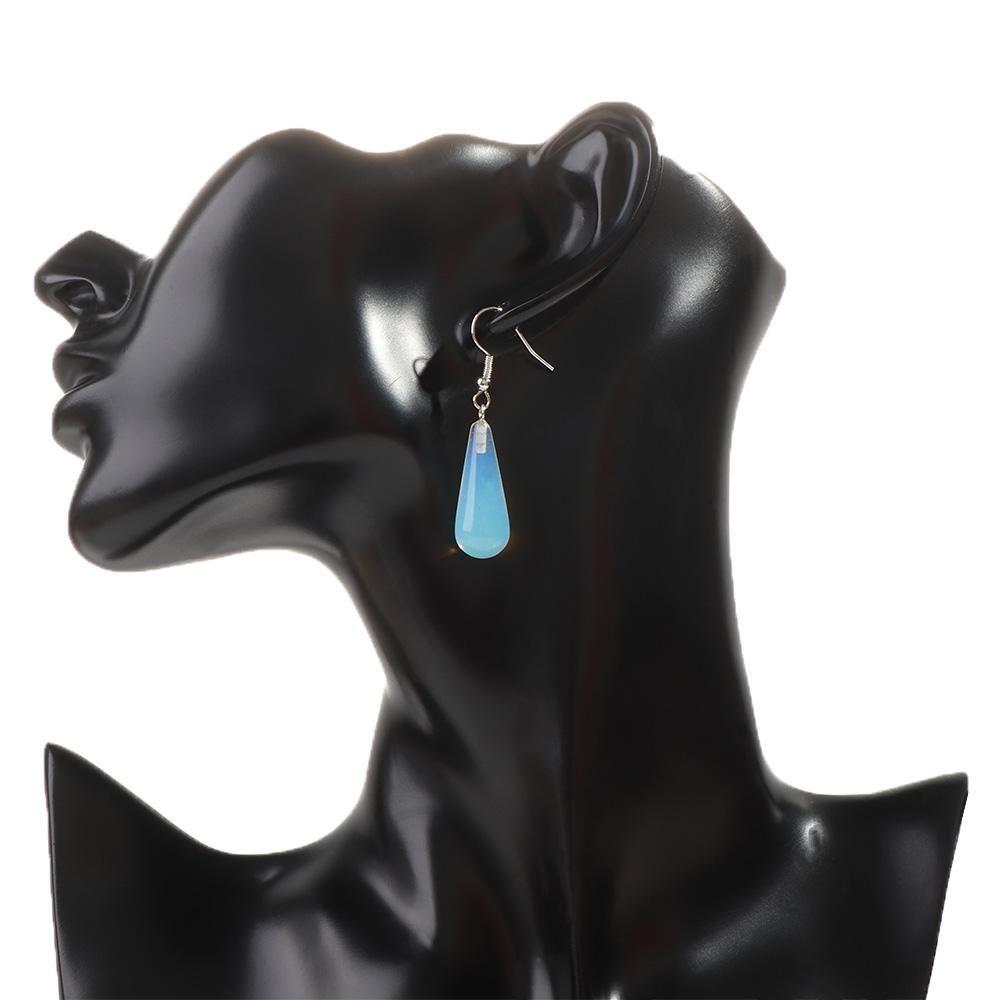 1 Pair Women Girl Natural Stone Hook Earrings Opal Earring Fashion Jewelry Gift