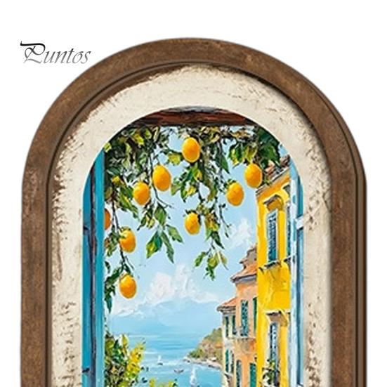 Nordische Heimwanddekoration Zitrone Bogenkunstdekor, Pastorale Blumen Holzschild, Einweihungsgeschenk für neuen Stil Küche Schlafzimmer Wohnzimmer