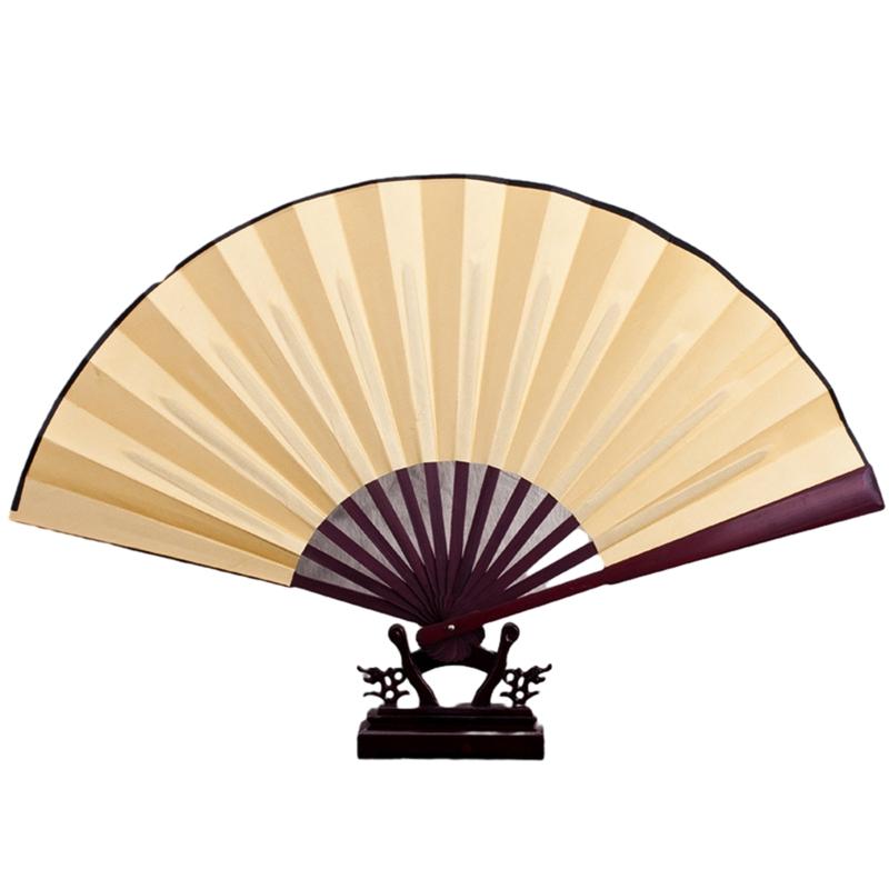 

8 дюймов пустой складной веер в восточном стиле ручной веер складной веер из шелковой ткани DIY письмо и живопись студенты кофейный бар 8 inches жёлтый