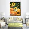 5DDIY Diamond Painting, Pumpkin Sunflower Comic, Complete Embroidery Kit, Home Decoration, Needlework