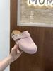 Inner height increase single shoe bag head half slippers women's shoes outer wear 2025 summer vacation style retro Roman woven sandals