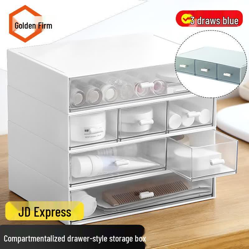 Three-Drawer Desktop Storage Organizer Desktop Storage Box