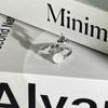 Light luxury Internet celebrity mix and match personalized flower bow fashion ring women full of diamonds flower language niche cold wind ring tide