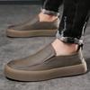 Fashion Brand Men Retro Anti Slip Casual Leather Shoes Fashionable Spring New Comfortable and Lightweight Round Toe Board Shoes for Men