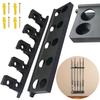 1Pcs Fishing Rod Storage Rack 10 Holes Wall-mounted Fishing Pole Holder Bracket Vertical & Horizontal Display Fixed Frame