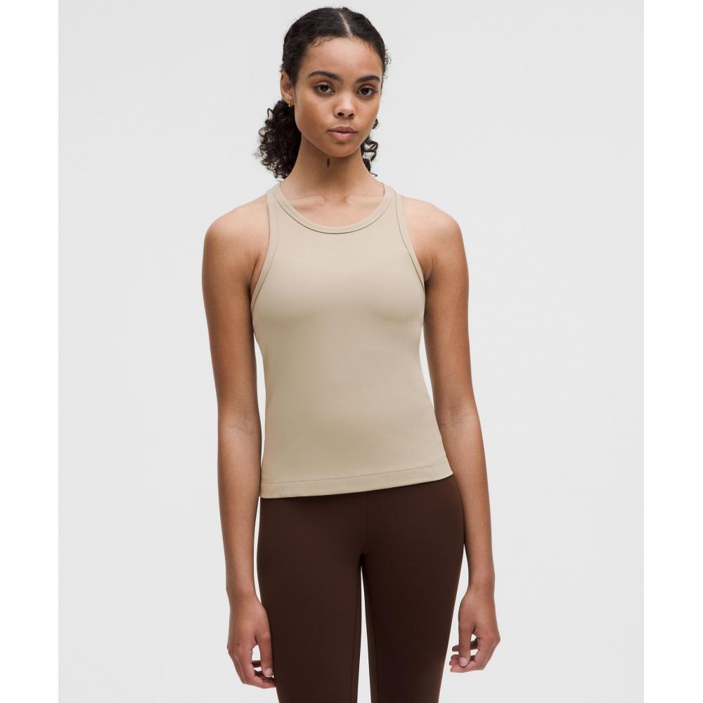 

Lululemon Выровняйте талию Длина Racerback Майка Sheer Oak 8