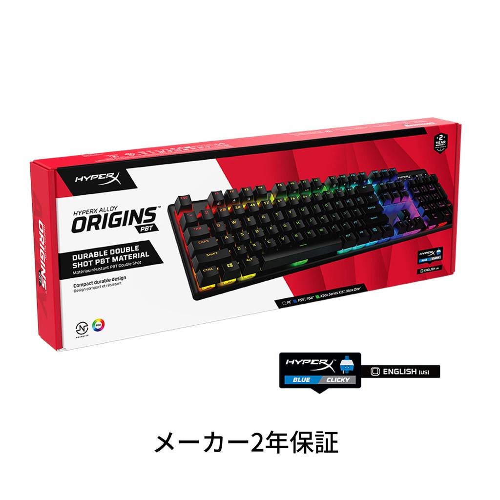 [Englisches Layout] HyperX Alloy Origins RGB Mechanische Gaming-Tastatur Blue Axis Für Gamer 2 Jahre Herstellergarantie 639N4AA#ABA