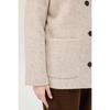 Benetton Knit Collar Wool Coat Bact64561