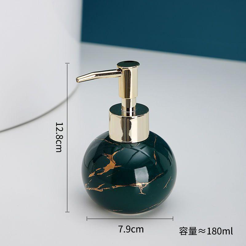 Exquisite ceramic press bottle lotion hand sanitizer separate bottle Luxury hotel shower gel shampoo separate empty bottle