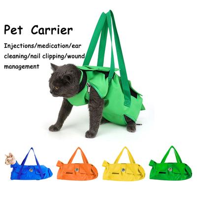 Adjustable Cat Carrier Bag Pet Four Legs Fixed Double Shoulder Dog Backpack Breathable Portable  Inject Anti-bite Carrier