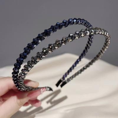 Wash Face Headwear Rhinestone Hair Hoop Women Hairband Hair Holder  for Wedding Party
