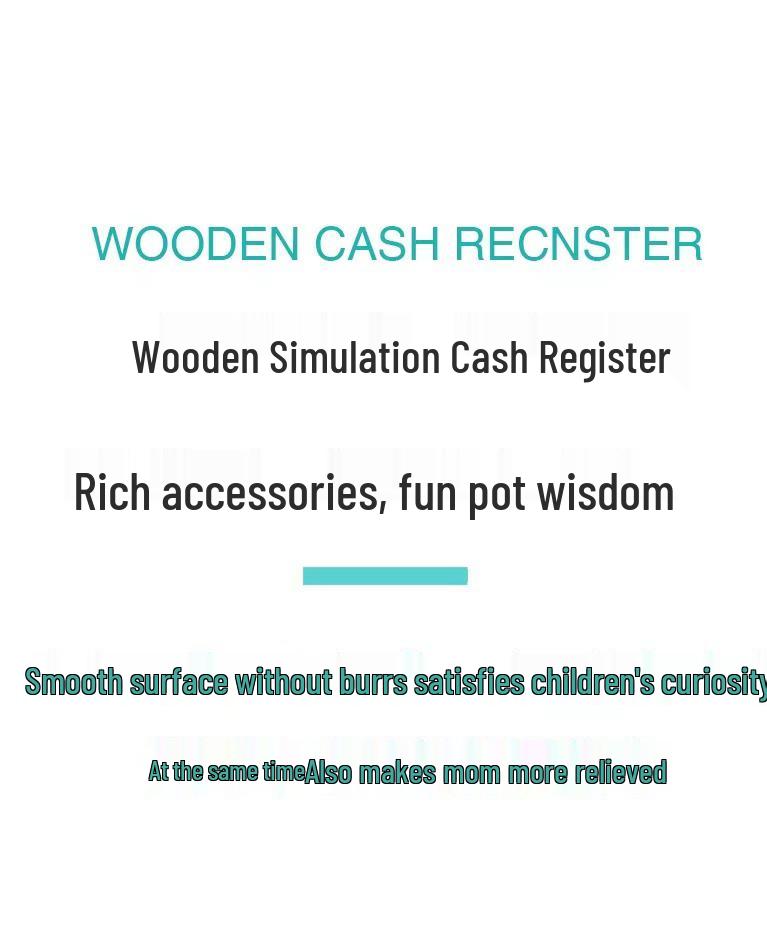 Children's Wooden Cash Register Educational Puzzle Playset