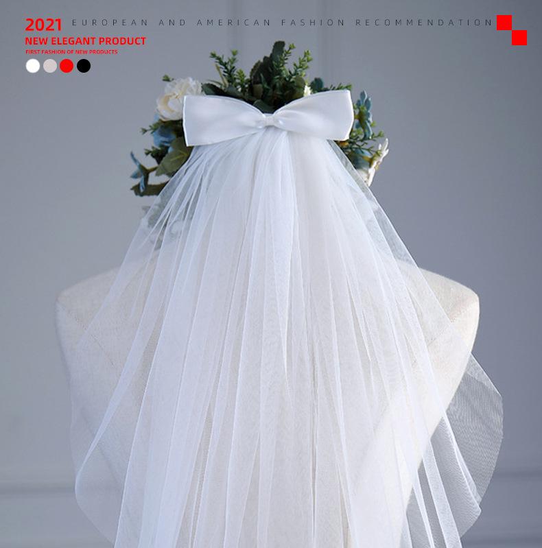 Children's Bridal Veil with Bow Headpiece - Princess Hair Accessory for Wedding Dress or Gown