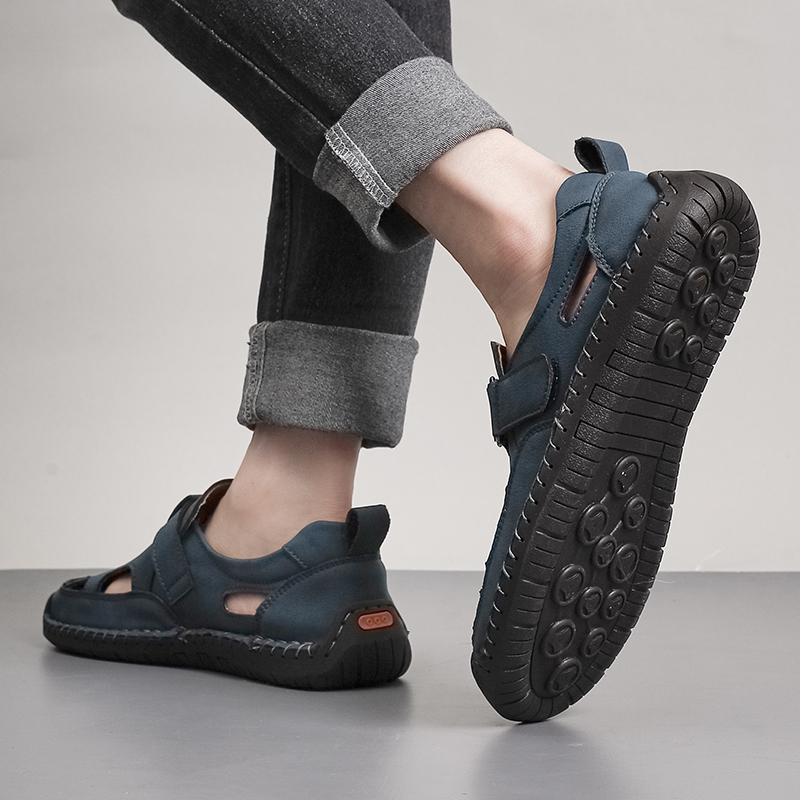 Hot Sale Summer Men's Sandals Outdoor Men's Beach Sandals Handmade Leather Roman Sandals Fashion Men Water Trekking Sandals
