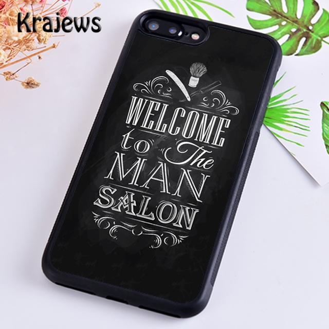Krajews Barber Funny Vintage Classic Barber Retro Phone Case For iPhone 16 15 SE2020 14 7 8 Plus 11 12 13 Pro Max Fundas