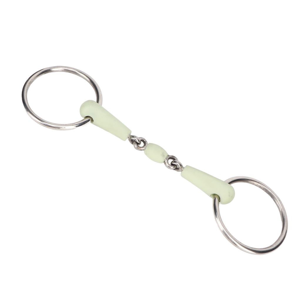 Horse Mouth Bit Stainless Steel Ring Middle Rubber Rustproof Loose Ring Horse Mouth Bit