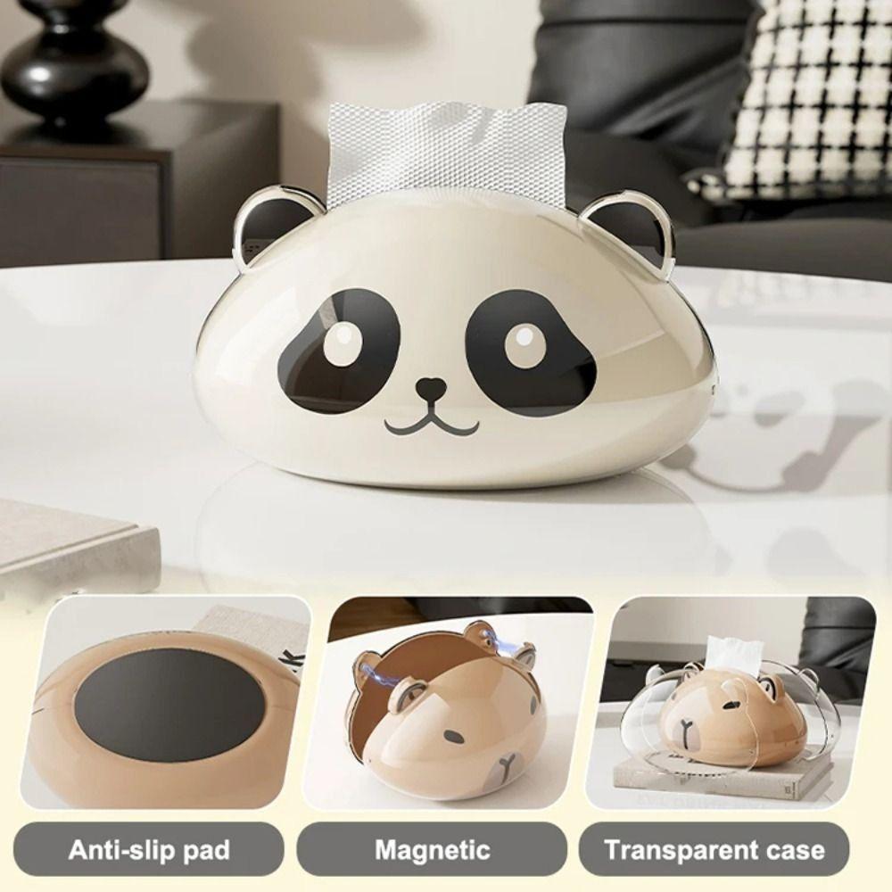 Animal Paper Towel Case Magnetic Panda Paper Container Durable Paper Towel  Dispenser  Kitchen