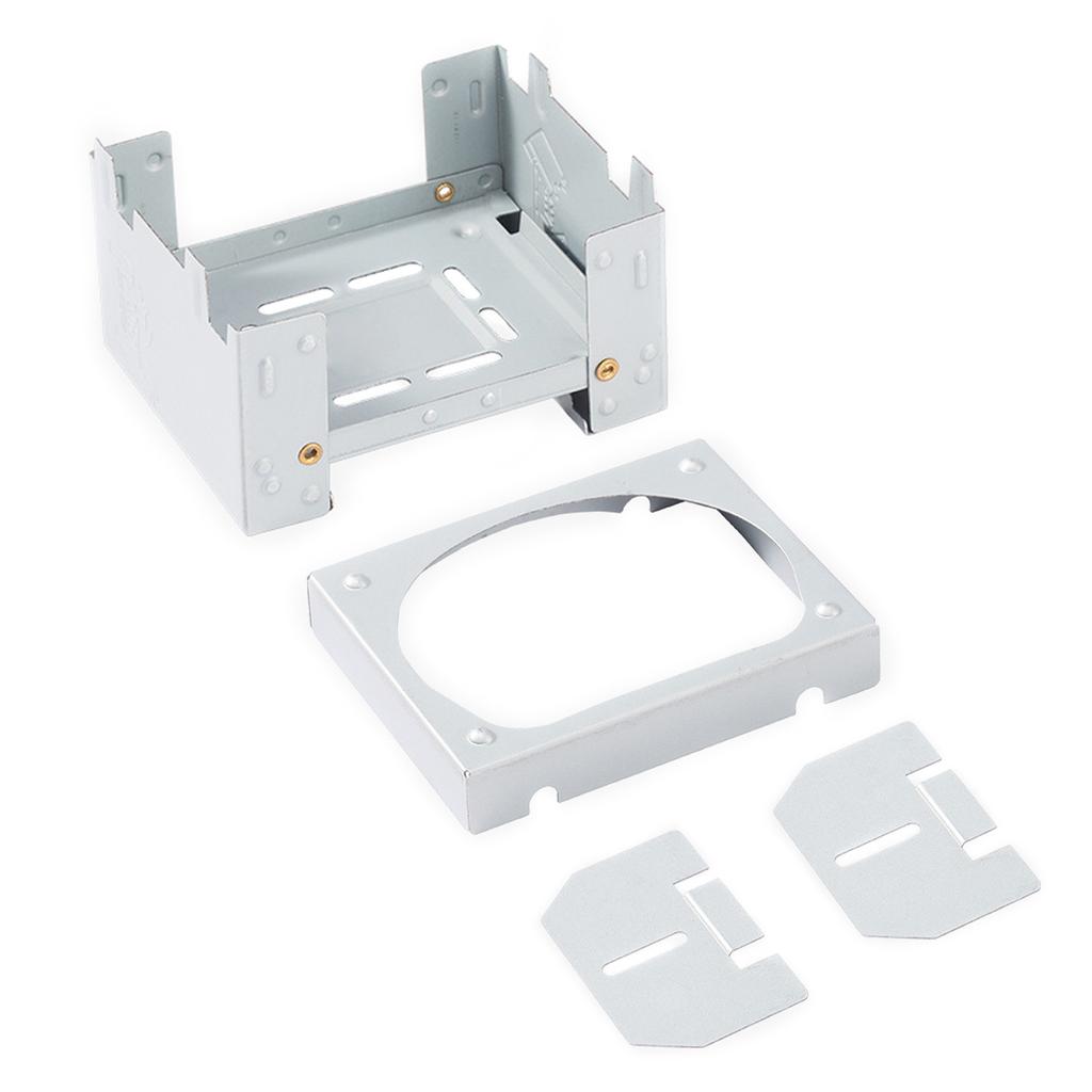 Thickened Camping Stove Solid Fuel Stove for Hiking Camping Picnics Foldable Solid Alcohol Stove with Wind Deflector