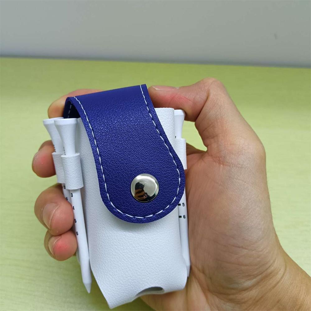 Golf Ball Mini Bag PU Leather with Golf Tees Golf Ball Pouch Hang On Waist Bag Golf Belt Gift for Husband Golf Sport Accessories