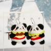 Adorable Panda Claw Machine Pendant Plush Backpack Keychain Doll