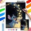 Oil Painting DIY Digital Painting Stitch Catching Glowing Stars HandPainted Wall Art for Living Room or Entryway.