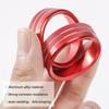 2Pcs Aluminum Red Air Condition Knob Audio Volume Control Button Circle Decoration Trim Ring Cover For Ford Mustang 2015-2020