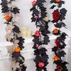 Fall Seasonal Decorations Halloween Artificial Maple Leaf Vine Decor, Wall Hanging Garland Indoor Outdoor for Party Scene, Spooky Thanksgiving