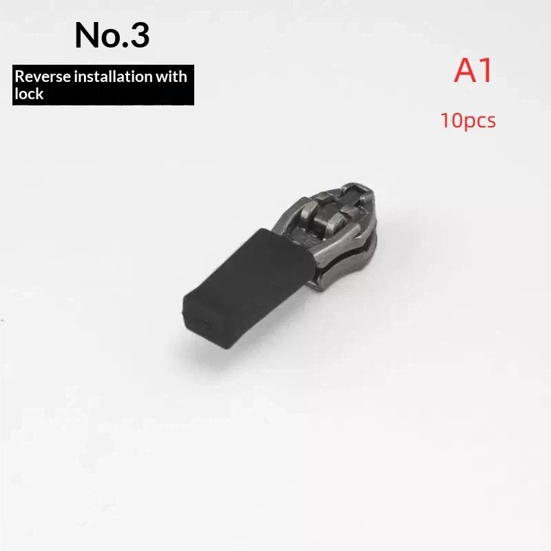 Nylon Reversed Zip Slider Puller Invisible Waterproof Zipper Head for Swimwear Outdoor Bag Daily Repair Replacement Parts