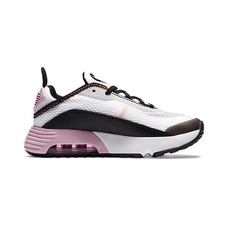 Nike Air Max 2090 Cushioning Rebound Low top Running Shoes Black White Pink Children Aged 3 7 Years Old CU2093-104