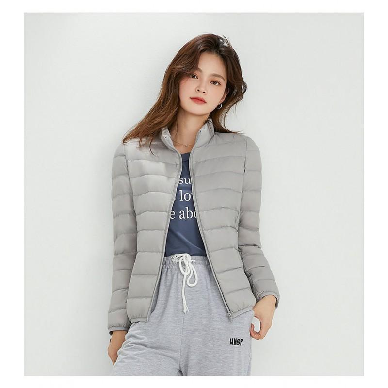 Womens Lightweight Hooded Short Down Jacket 91% White Duck Fill Regular Fit Casual Office Wear