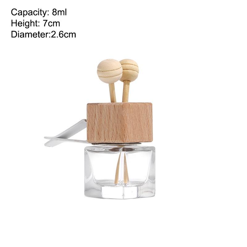 Car Fragrance Empty Glass Bottle Cute Car Air Freshener Bottle Perfume Clip Air Vent Outlet Aromatherapy Essential Oils Diffuser