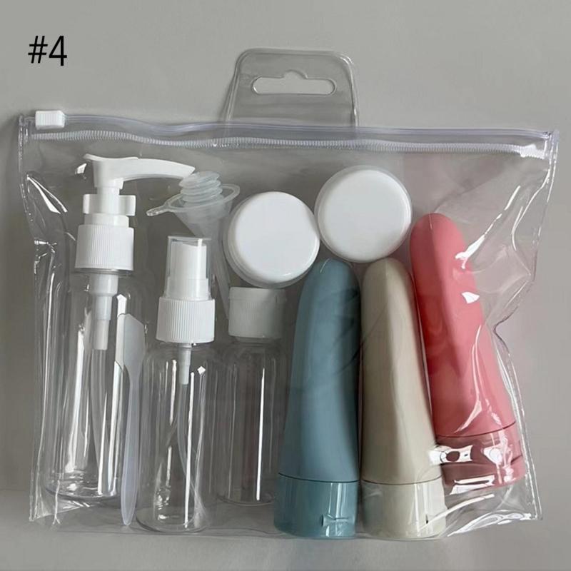 Travel Refillable Bottle Set Spray Lotion Shampoo Shower Gel Tube Bottling Cosmetic Empty Liquid Container Portable Tool