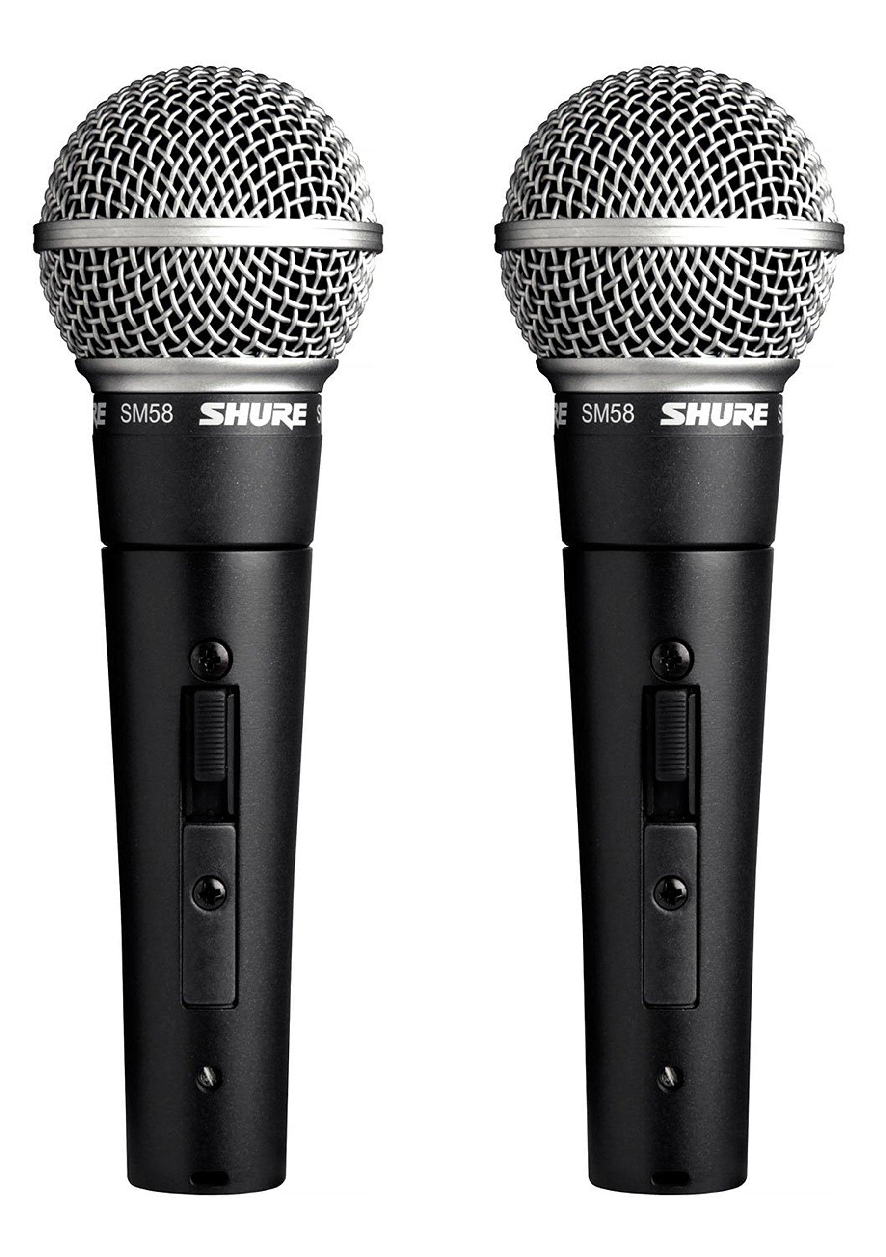 

Shure SM58S Professional Vocal Microphone with On/Off Switch (2 Pack) XLR