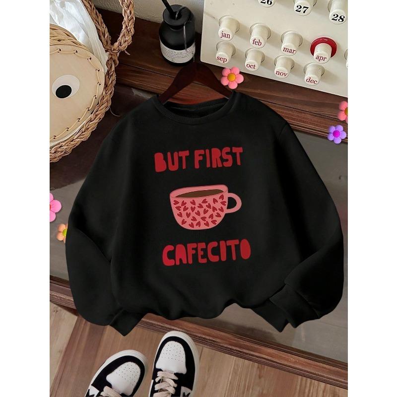 European sizes New fashion printed sweatshirt, warm Kids round neck sweatshirt 110 чёрный