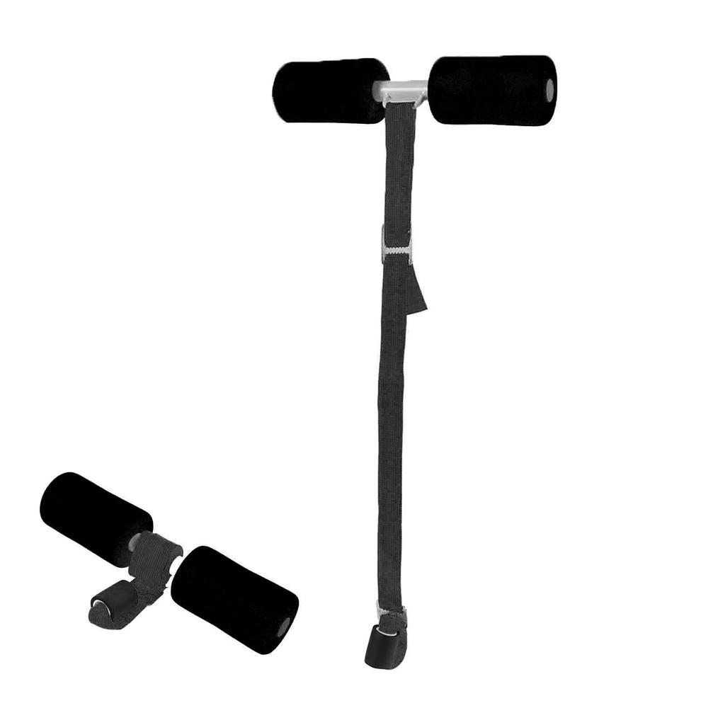 Adjustable Sit Up Assistant Device Strong Load Bearing Sit Up Exercise Equipment for HouseholdBlack