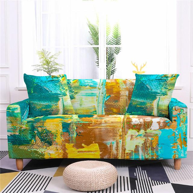 Элементы граффити Эластичный чехол для дивана Подлокотник Чехол для дивана Съемные чехлы от кашля Моющийся чехол все включено Чехол для кресла 1 seater 90-140cm 3233₽