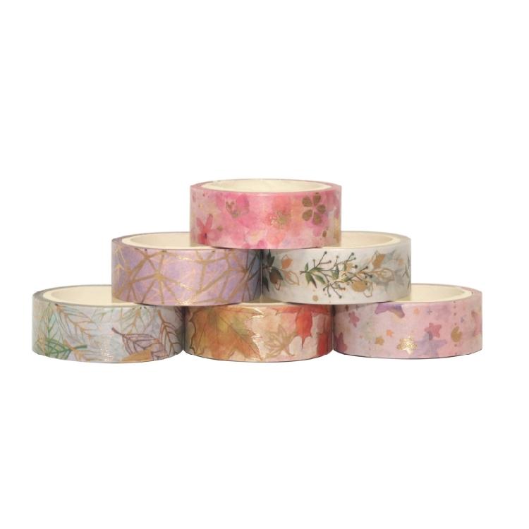 6 Rolls Decorative Tape Paper Tape Washis Tape Hand Account Tape Artists Tape Flowers Crafting Tape Masking Tape