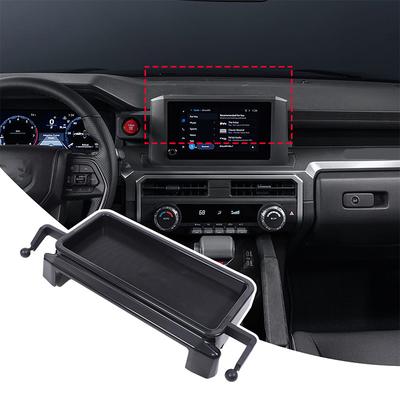 Double Phone Holder Base Car Screen Fixed Organizer Base Storage Box Car Accessories For Toyota Tacoma 2024 2025 SR SR5 TRD