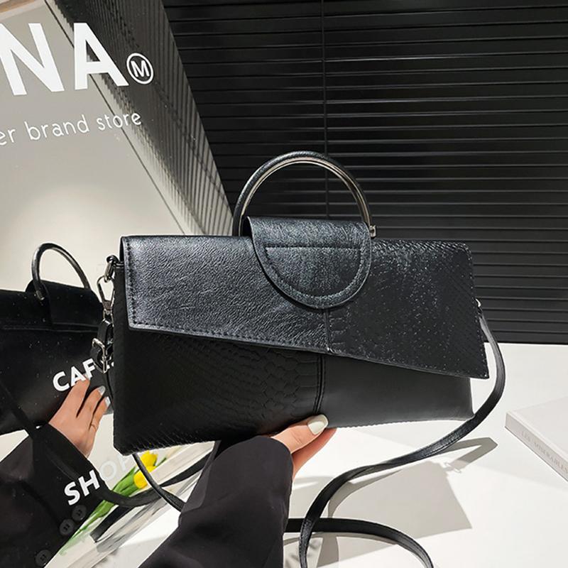 PU Synthetisches Leder Damen Schulter Umhängetasche Mode Lässig Abendessen Alligatormuster Klappe Handtasche und Geldbörse