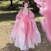 Womens Tang Dynasty Style Hanfu Dress With Embroidered Gradient Skirt Wide Sleeve Ruqun Daily Wear