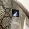 [Pre-Owned] Neo Vintage Series Gold Foil Logo Monogram Tiger Head Decorative Striped Shoulder Strap Canvas And Leather Messenger - Excellent #1WKFY6Y
