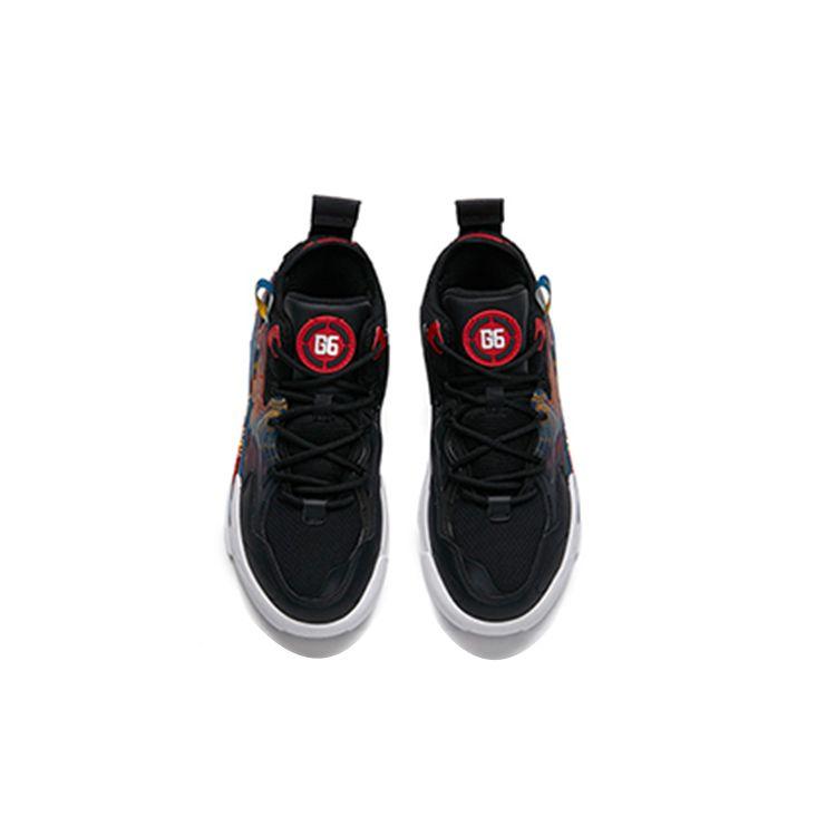 Anta Antiskid Sports Casual Shoes Kids Sneakers Black Red 312218083-6