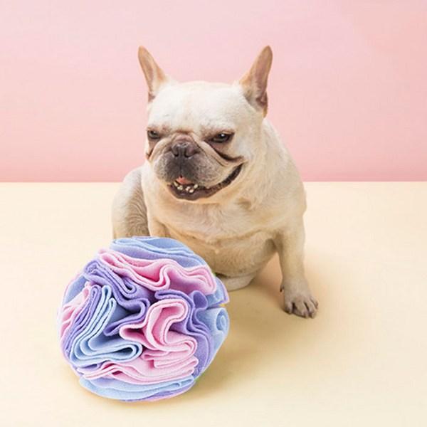 Ding Dong Pet Pet Sniff Nose Work Snack Ball 20cm, 1 Piece, Macaron