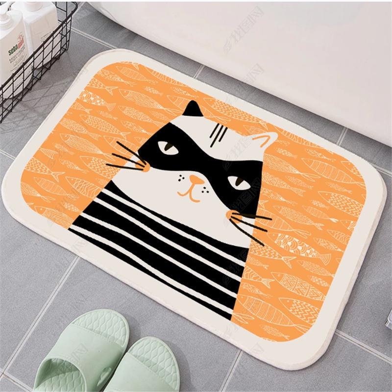 Cartoon Absorbent Bathroom Mats - Door, Bedroom & Entrance Floor Carpets