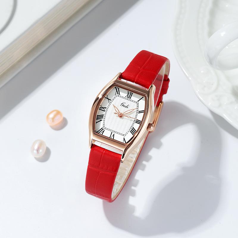 Ladies Retro Style Wine Barrel Belt Watch Schoolgirl Simple Quartz Watch