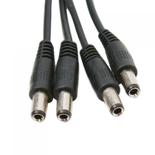 DC Female to 4 Male Power Splitter Adapter Cable for