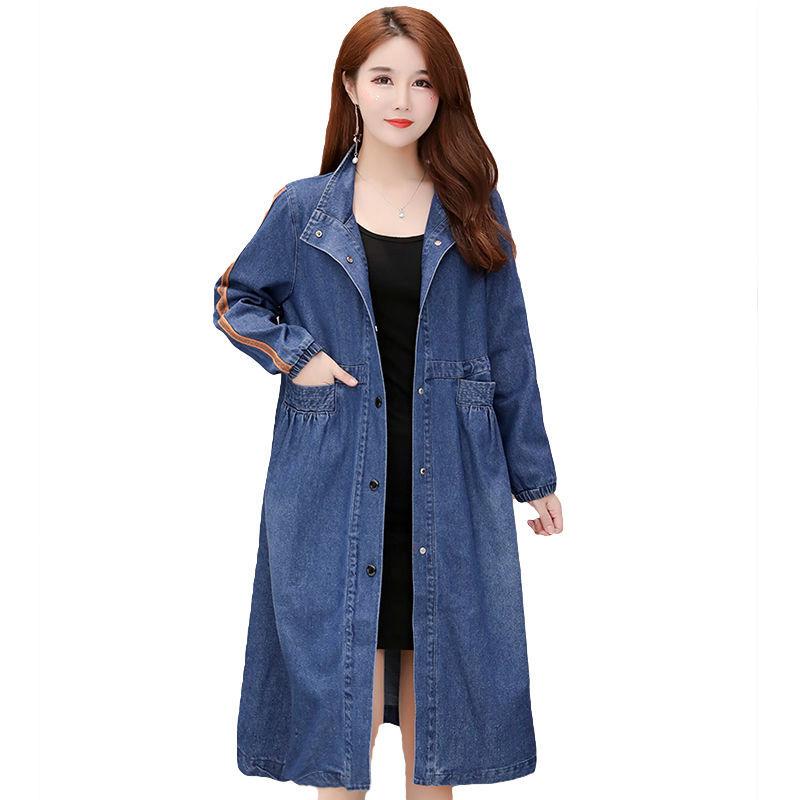Fashionable and Comfortable Denim Jacket - Women's Spring Coat In Chic Long Style